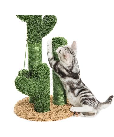 Pesofer Cactus Cat Scratching Post with 3 Poles and Dangling Ball - Buy Online on GoSupps.com