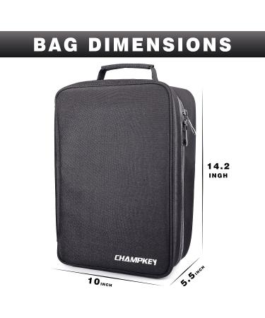 CHAMPKEY Premium Soft Padded Golf Shoe Bag - Durable 300D Polyester Oxford Fabric | Sport Shoe Bag with 210D Liner - Buy Online on GoSupps.com