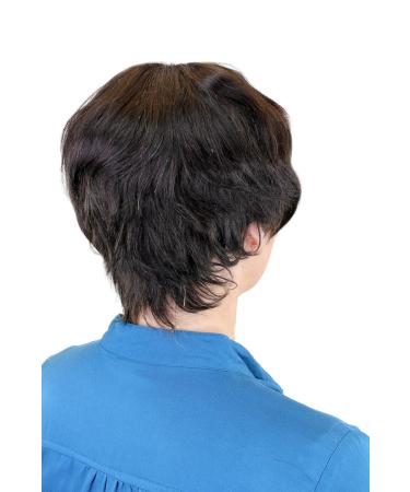 100% Human Hair Cheeky Short Ladies Wig - Dark Brown/Natural Color 8019HH-0 | International Shipping Available - Buy Online on GoSupps.com