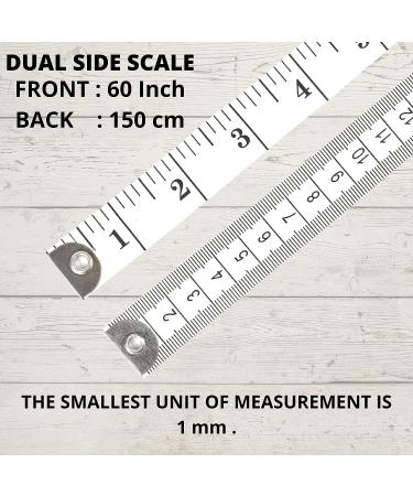 HANSMAYA Soft Tape Measure - Body Measuring Fiberglass Sewing Tailor Ruler 150cm/60inch White - Buy Online on GoSupps.com