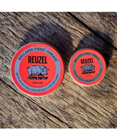 Reuzel 2025 Road Trip Red Pomade Medium Hold High Shine Pomade for men water soluble for a flexible highshine look 95 g + free travel pack of 35 g - Buy Online on GoSupps.com