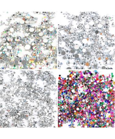 VMUGGA 4300 Pcs Rhinestones for Nails - Premium Transparent Nail Art Accessories with Wax Stick & Tweezers for DIY Acrylic Nail Designs - Buy Online on GoSupps.com