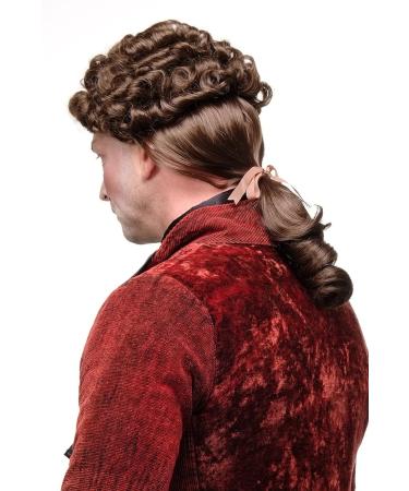 Shop Quality Wig Me Up GFW 1617-10 Renaissance & Baroque Curly Brown Braid for Noblemen & Noblewomen International Shipping Available - Buy Online on GoSupps.com