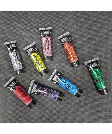 Chunky Green Glitter Gel by Moon Glitter - Cosmetic Festival Face & Body Paint - 12ml - Buy Online on GoSupps.com