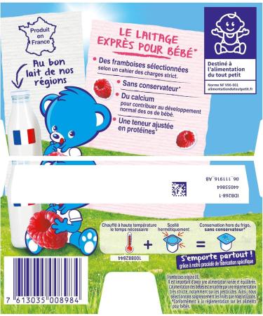 Nestl B b P'tit Brass Raspberry Dairy from 6 Months 4 x 100 g - Buy Online on GoSupps.com