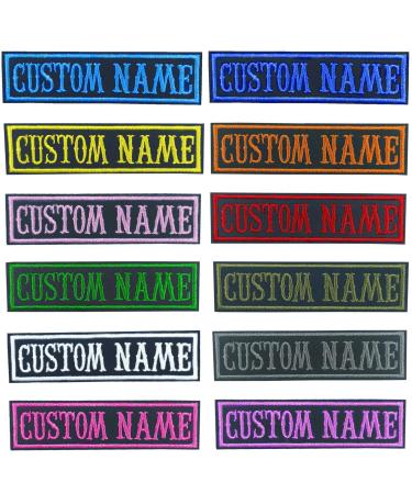 MVCEN Custom Name Patches, Personalized Military Patches 2 Pcs, Custom Embroidery Name Tag, Tactical Moral Name Patch for Camouflage Uniform, Jacket, Hoodie, Backpacks, Vest