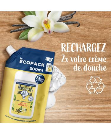  Le Petit Marseillais Le Petit Marseillais | Extra Soft Shower Cream Refill Organic Vanilla Milk (ecopack of 500 ml) 92% ingredients of natural o - Buy Online on GoSupps.com