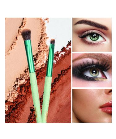 TADA Natural Beauty Makeup Brush Set - 5PCS Green Brushes for Setting Loose Powder Highlighter Blush Eyeshadow & Eyeliner | International Shipping - Buy Online on GoSupps.com
