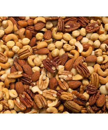 Farm Fresh Nuts Deluxe Mixed Nuts Raw Natural Unsalted (No Shell) - 2 lb. Pack - Almonds, Walnuts, Cashews, Filberts & Pecans Mix - Buy Online on GoSupps.com