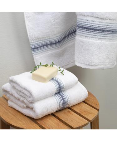 Aston & Arden Turkish Bath Towels - Pack of 2, 600 GSM Oversized Ultra Soft Hand Towels in Crystal Blue - Buy Online on GoSupps.com