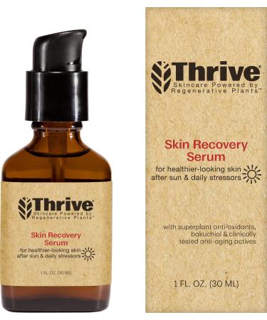 Thrive Natural Bakuchiol Serum for Face - Healthier Retinol Alternative with Hyaluronic Acid - Collagen Boosting Face Serum for Brighter and Firmer Skin - Vegan  Made in USA Collagen Boosting Bakuchiol Serum
