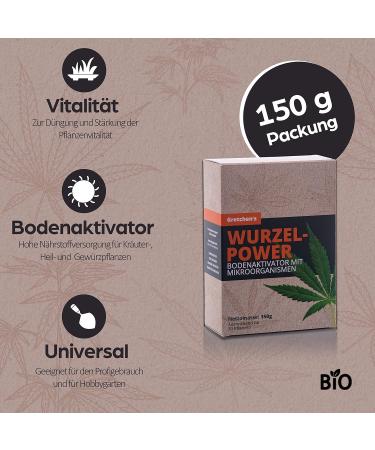 Gretchen Root Power Organic Microorganisms 150g - Vegan Plant Fertilizer & Floor Activator for Healing Herbs & Spices - Maximum Plant Vitality - Buy Online on GoSupps.com