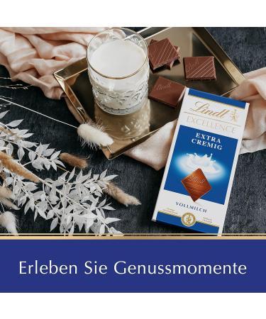 Lindt Excellence Extra Creamy 100g (pack of 5) - Extra creamy whole milk chocolate - Buy Online on GoSupps.com