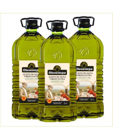 Oleoestepa OLEOESTEPA - Extra Virgin Olive Oil - Bottle - Pack of 3 x 3 l