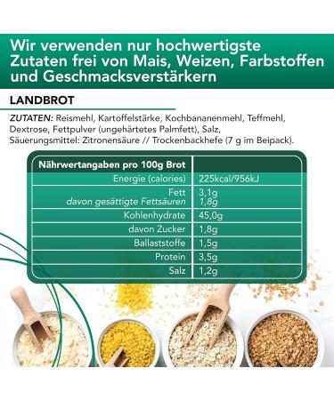 Glutenfree baking mix country bread 6 x 400g Hanneforth - Buy Online on GoSupps.com