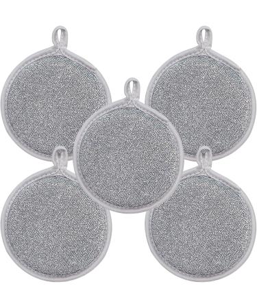 Reusable Kitchen Sponges Wire Dishwashing Rag Soft and Wire Scouring Pad Kitchen Scrubbers 5pcs - Buy Online on GoSupps.com