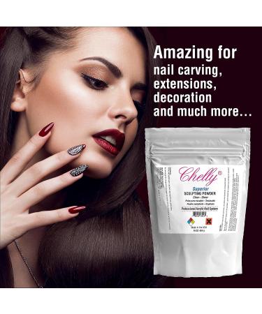 Chelly Superior Sculpting Powder - Professional Acrylic Nail System Clear Blush Pink Medium Pink 16 oz 454 g (Clear) - Buy Online on GoSupps.com