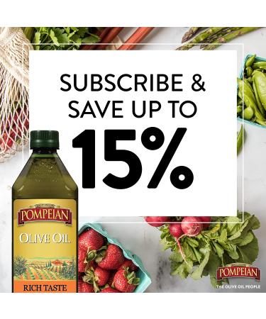 Pompeian Rich Taste Olive Oil 48 Fl Oz - Perfect for Grilling & Sauces - Gluten Free, Non-Allergenic, Non-GMO - Buy Online on GoSupps.com