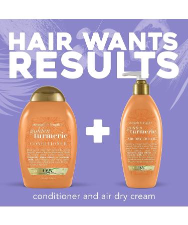 OGX Strength & Length Golden Turmeric Conditioner - Ayurvedic, Sulfate-Free, Coconut Infused - 13 Fl Oz - Buy Online on GoSupps.com