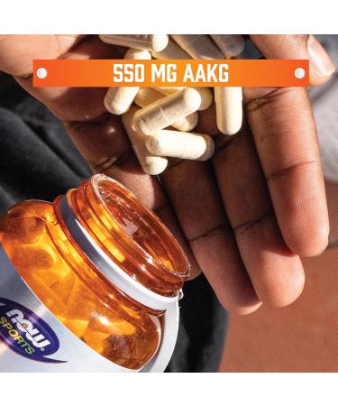 Now Sports AAKG 2200 Arginine Energy Productuion 180 Veg Capsules - Buy Online on GoSupps.com