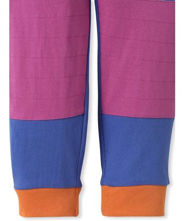 Organic Cotton Baby Knee Patch Trousers - Blue/Rainbow Stripes | 3-6 Months - Buy Online on GoSupps.com