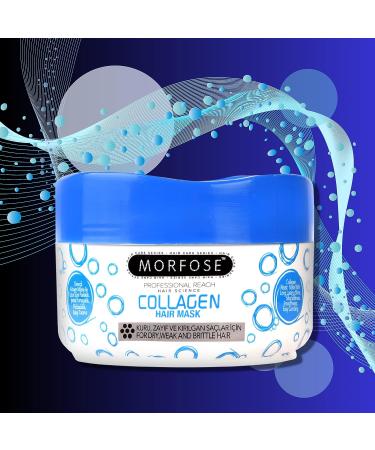 Morfose Collagen Hair Mask for Curls, Frizzy, Bleached & Blonde Hair - Deep Conditioning Treatment for Color Treated, Dry, Damaged Hair Growth - Improves Hair Quality - Buy Online on GoSupps.com