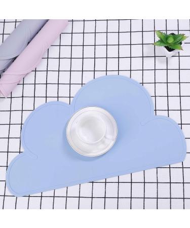 HONGXIN-SHOP Non Slip Silicone Kids Placemats - Blue Cloud Design for Easy Clean-Up | Multi-Purpose Tableware for Babies and Toddlers - Buy Online on GoSupps.com