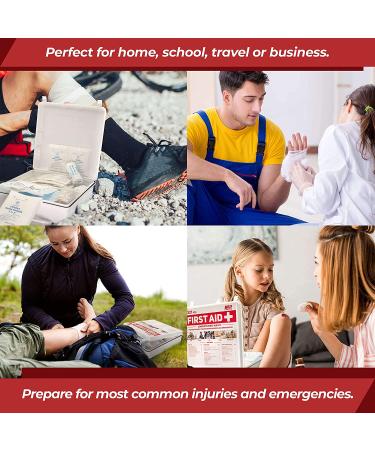 M2 BASICS 321 Piece Emergency First Aid Kit - Wall Mountable Case for Home, Office, Car, Travel - Medical Supplies Included - Buy Online on GoSupps.com