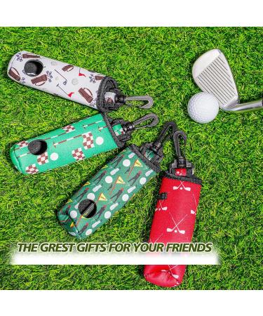 Golf Tee Holder & Ball Carry Bag Pouch Set with Keychain Clip - Golf Gifts & Accessories - Buy Online on GoSupps.com