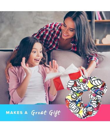 Volleyball Scrunchies Set - Velvet Hair Ties Tie-Dye Headband Accessory (Set of 4) - Buy Online on GoSupps.com