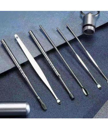 Cleaning Ears Wax Ear Wax Cleaners | Ear Cleaning Kit Earwax Removal Kit Stainless Steel Ear Pick Set with Cleaning Brush - Buy Online on GoSupps.com