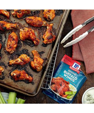 McCormick Original Buffalo Wing Seasoning Mix 1.6 oz (Pack of 12) - Spicy & Savory Flavor for the Best Buffalo Wings - Buy Online on GoSupps.com