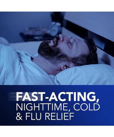 NyQuil Ultra Concentrated Cold and Flu Medicine Nighttime Relief for Cough Sore Throat Fever Congestion Easy to Swallow Easy to Open Bottle 48 LiquiCaps - Buy Online on GoSupps.com