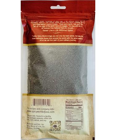 Spicy World Black Mustard Seeds Whole 400g (14oz) | Vegan | Indian Origin - Larger size seeds - Buy Online on GoSupps.com