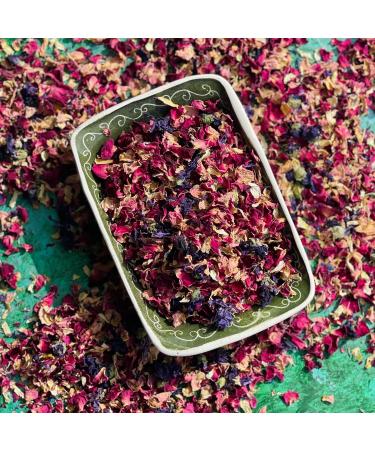 Fairy Festival' - 50g- Dried Edible Flower Petals - Red Rose Pink Rose Blue Cornflower Cream Jasmine and Purple Mallow - Food Grade - Culinary - Cake - Bake - Decoration (340) - Buy Online on GoSupps.com