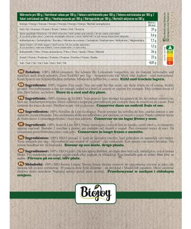 Biojoy Organic flax seeds (1.5 kg) brown and whole - Buy Online on GoSupps.com