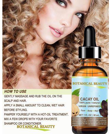 Botanical Beauty CACAY OIL 100% Pure Natural Virgin Unrefined Cold-Pressed Carrier Oil WILD GROW 0.5 Fl Oz 15 ml For Face Skin Body Hair. Anti Wrinkle Face Oil Natural Retinol Vitamin A Vitamin E - Buy Online on GoSupps.com