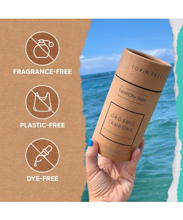 Tampon Tribe Organic Cotton Super Tampons 14 Count - Non-Toxic, Unscented, Chemical-Free - Pack of 3 - Buy Online on GoSupps.com