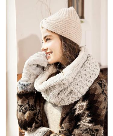 accsa Women Winter Ski Glove - Waterproof 3M Thinsulate Warm Windproof Gray-White with Gray Fur Medium - Buy Online on GoSupps.com