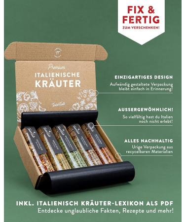 Timber Taste 5 Italian Herbs Spice Set - Perfect Gift for Cooking Lovers Pasta & Pizza Essential Ideal for Couples & Adults - Mamma Mia Italy - Buy Online on GoSupps.com