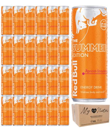 mynutri Red Bull 24-pack of apricot-strawberry summer edition energy drinks 250ml