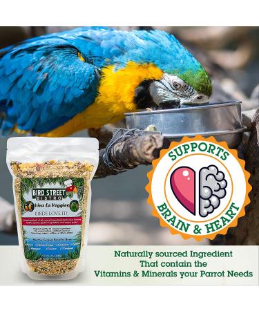 Viva La Veggies Parrot, Parakeet, Cockatiel Bird Food - Natural & Organic Grains, Legumes, Non-GMO Fruits, Vegetables, Spices - Cooks in 3-15 min - 1.5 lb Pack - Buy Online on GoSupps.com