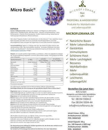  Microflorana Micro Basic - Prebiotic - Food Bacteria - 100 capsules - Buy Online on GoSupps.com