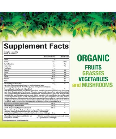 Natural Factors Organic Fermented Greens Whole Food Supplement 6.9 Oz - Vegan & Unflavored - Buy Online on GoSupps.com