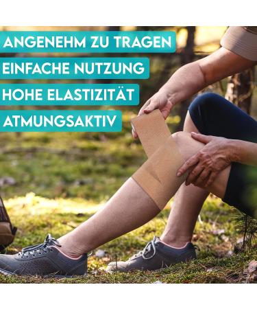 Hund ist K nig Self-Adhesive Elastic Bandage | 12 Rolls (5cm x 4.7m) for Humans & Animals | Best Self-Adhering Fixing Bandage in Beige - Buy Online on GoSupps.com