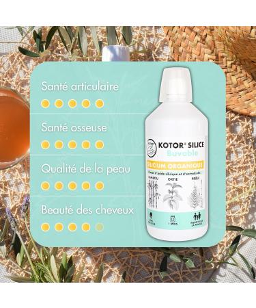 KOTOR DRINABLE SILICA 1L | Pack of 3 | French & Natural Organic Silicon | Health of Joints Cartilage Bones Skin Hair Nails | Silicon + Nettle + Horsetail + Bamboo | 3 Months - Buy Online on GoSupps.com