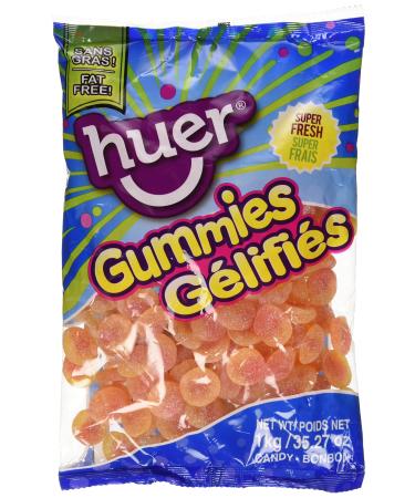 Huer Bulk Small Sour Peach Slices x1kg 1.00-Kilogram