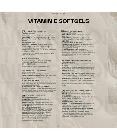 Buy Bulk Vitamin E Softgels 400IU - 270 Capsules | International Shipping Available - Buy Online on GoSupps.com