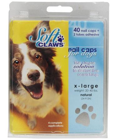 Soft Claws Inc Soft Claws Dog Nail Caps Take Home Kit X-Large Natural 42 Pieces (1 Pack) natural