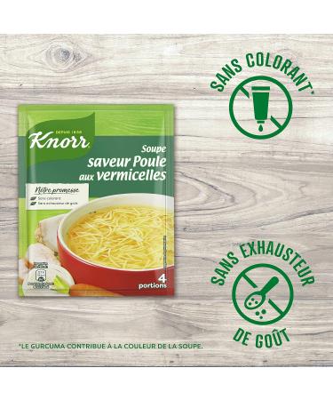 Knorr Dehydrated Chicken Soup with Vermicelli for 4 People (Pack of 13 Sachets) - Buy Online on GoSupps.com
